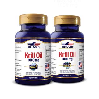 Óleo de Krill 1000 mg Vitgold Kit 2x 60 cápsulas -... - Vitgold
