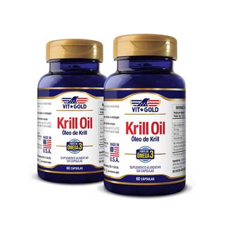 Óleo de Krill 1000 mg Vitgold Kit 2x 60 cápsulas -... - Vitgold