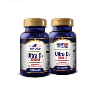 Vitamina Ultra D3 2000UI Vitgold Kit 2x 100 cápsul... - Vitgold