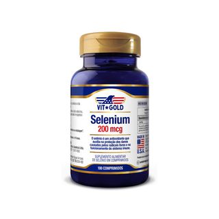 Selênio 200mcg Vitgold 100 comprimidos - 1532 - Vitgold