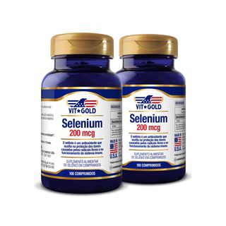 Selênio 200mcg Vitgold KIT2x 100 comprimidos - 153... - Vitgold