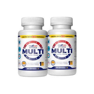 Multivitamínico Multi Vitgold 130 + 20 kit 2x Comp... - Vitgold