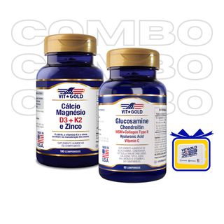 Cálcio Magnésio Zinco com Vitamina D3 e K2 Vitgold... - Vitgold