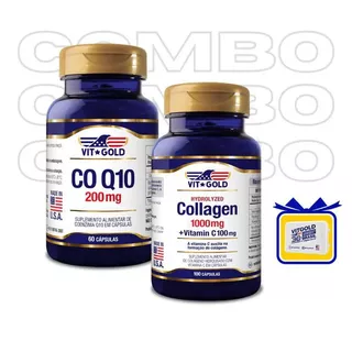 Coenzima Q10 CoQ10 200mg Vitgold 60 cápsulas + Col... - Vitgold