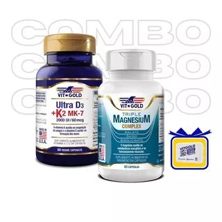 Vitamina K2 60mcg + Vitamina D3 2000UI Vitgold 60 ... - Vitgold