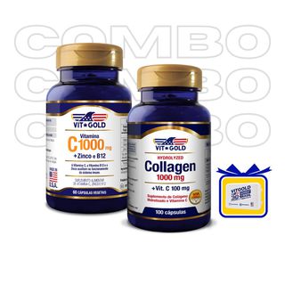 Vitamina C 1000 mg + Zinco e B12 Vitgold 60 caps +... - Vitgold