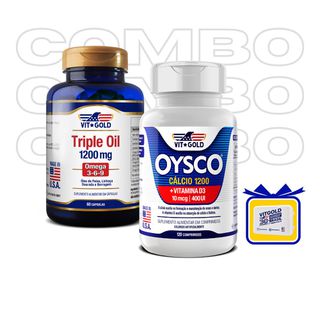 Oysco Cálcio 1200 mg + Vitamina D3 120 comprimidos... - Vitgold