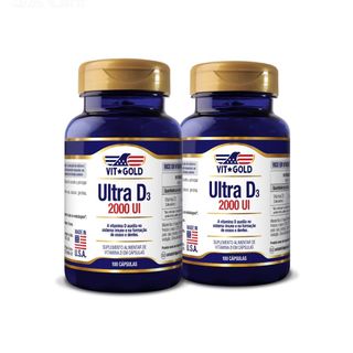 Vitamina Ultra D3 2000UI Vitgold Kit 2x 100 cápsul... - Vitgold