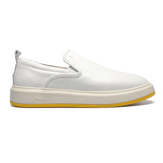 Sapato Masculino Yacht Liso Crackle Off White - JEF