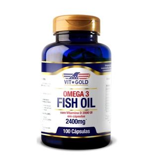 Omega 3 (Fish Oil) 2400mg com Vitamina D3 2000UI 1... - Vitgold