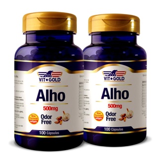 Óleo de Alho 500 mg Odor Free Vitgold Kit2x 100 cá... - Vitgold