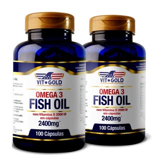 Omega 3 (Fish Oil) 2400mg com Vit.D3 2000UI Kit 2x... - Vitgold