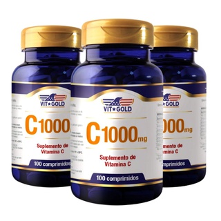 Vitamina C 1000 mg Vitgold Kit 3x 100 comprimidos ... - Vitgold