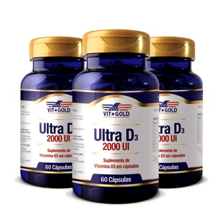 Vitamina Ultra D3 2000UI Vitgold Kit 3x 60 cápsula... - Vitgold