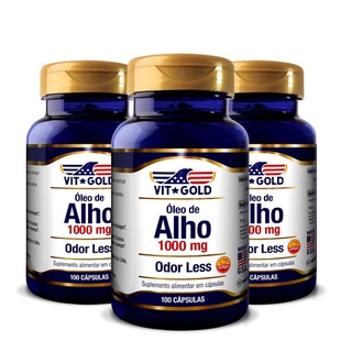 Óleo de Alho 1000 mg Odor Less Vitgold Kit 3x 100 ... - Vitgold