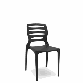 Cadeira Plaxmetal Ville Fixa em Polipropileno - Francolivetti