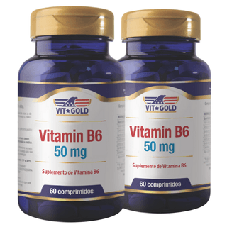 Vitamina B6 50mg Vitgold Kit 2x 60 comprimidos - 1... - Vitgold