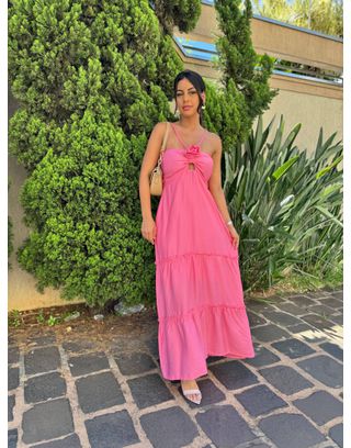 Vestido Valentina Rosa - MHA VIANA STORE