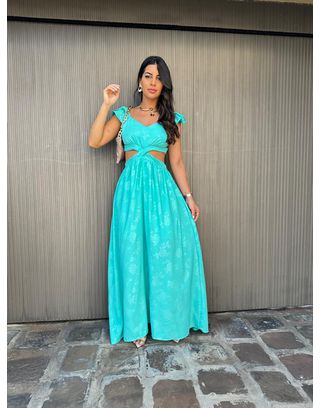 Vestido Ariela Verde Água - MHA VIANA STORE