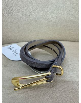 Cinto De Fivela Fino Cinza - MHA VIANA STORE