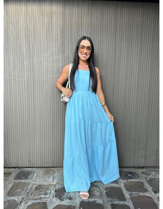 Vestido Luiza Azul Bebê - MHA VIANA STORE