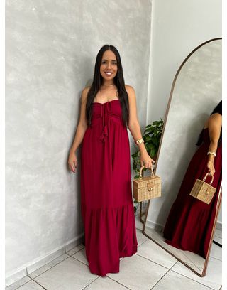 Vestido Eleonora Marsala - MHA VIANA STORE