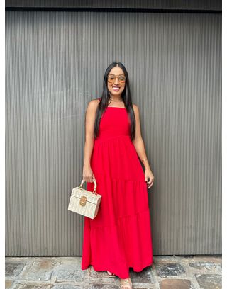 Vestido Luiza Vermelho - MHA VIANA STORE