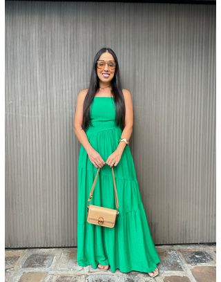 Vestido Luiza Verde Grama - MHA VIANA STORE