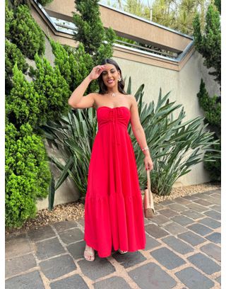 Vestido Grecia Vermelho - MHA VIANA STORE