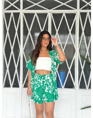 Conjunto De Kimono e Short - MHA VIANA STORE