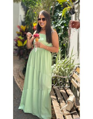 Vestido Luiza Verde Lima Claro - MHA VIANA STORE