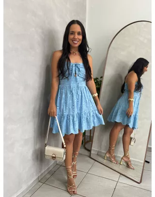 Vestido Emilia Azul - MHA VIANA STORE