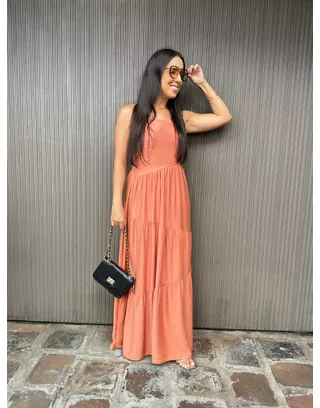 Vestido Luiza Caramelo - MHA VIANA STORE