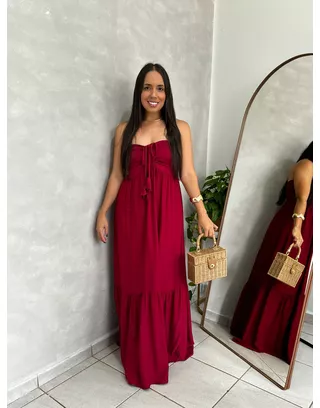 Vestido Eleonora Marsala - MHA VIANA STORE
