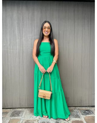 Vestido Luiza Verde Grama - MHA VIANA STORE