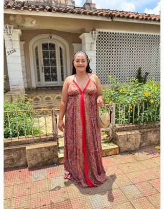Vestido Indiano vermelho - MHA VIANA STORE