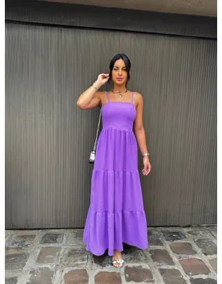 Vestido Larissa lilás - MHA VIANA STORE