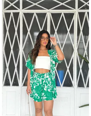 Conjunto De Kimono e Short - MHA VIANA STORE