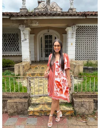 Vestido Curto De Manga - MHA VIANA STORE