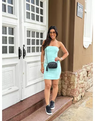 Vestido Samira Verde Água - MHA VIANA STORE