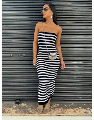 Vestido Listras Karol - MHA VIANA STORE