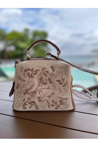 Bolsa Gir - Couro legitimo Bordado exclusivo Zé Fi... - Zé Filó