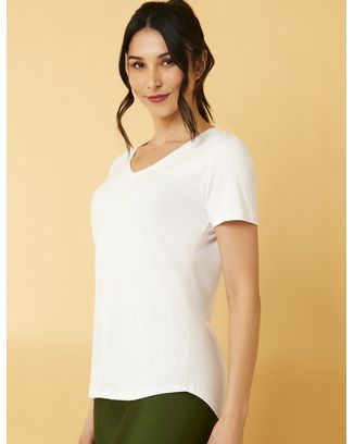 Blusinha Gola V Longa - Branca - Use Amazona