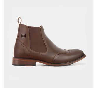Botina Chelsea Brogue Conhaque - Use Veterano | Botinas de Qualidade