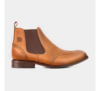 Botina Chelsea Brogue Whisky - Use Veterano | Botinas de Qualidade