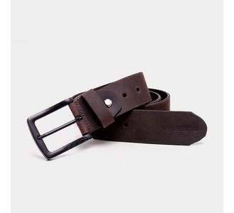 Cinto Couro Soleta Crazy Café Fivela Preto - Use Veterano | Botinas de Qualidade