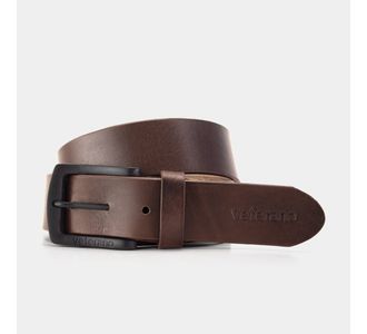 Cinto Couro Conhaque Fivela Preta - Use Veterano | Botinas de Qualidade