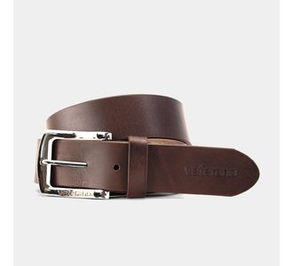 Cinto Couro Conhaque Fivela Cromo - Use Veterano | Botinas de Qualidade