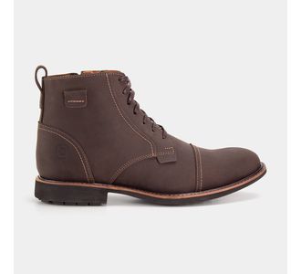 Coturno em couro premium Maverick Crazy Café - Use Veterano | Botinas de Qualidade