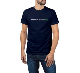 Camiseta Masculina Respeita o Agro Veterano Marinho - Use Veterano